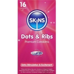 Dots & Ribs Preservativos Premium Pack 16 de Skins | Piumer