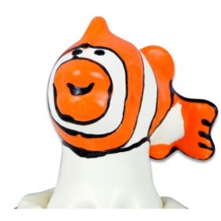 Preservativo Decorativo Pintado A Mano Pescado Naranja de Condomerie | Piumer