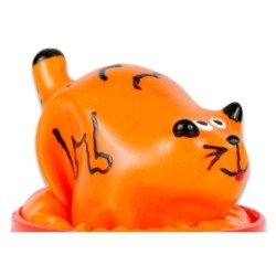 Preservativo Decorativo Pintado A Mano Gato Modelo 1 de Condomerie | Piumer