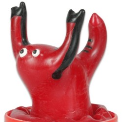Preservativo Decorativo Pintado A Mano Escorpio Rojo de Condomerie | Piumer
