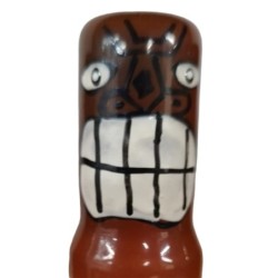 Preservativo Decorativo Pintado A Mano Totem Tiki-Friki-02 de Condomerie | Piumer