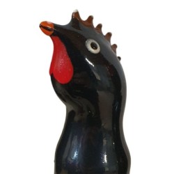 Preservativo Decorativo Pintado A Mano Gallo Negro de Condomerie | Piumer