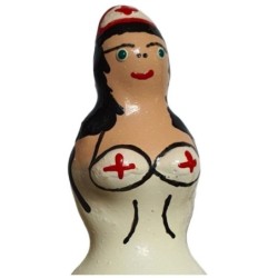 Preservativo Decorativo Pintado A Mano Enfermera Negra de Condomerie | Piumer