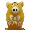 Preservativo Decorativo Pintado A Mano Cerdo Sentado Amarillo de Condomerie | Piumer
