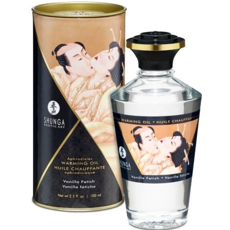Shunga - Aceite Masaje Efecto Calor Sabor Vainilla 100 Ml de Shunga Oils | Piumer