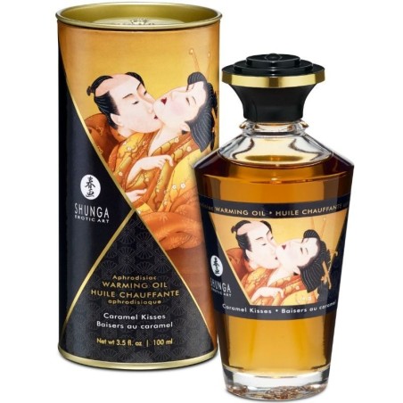 Shunga - Aceite Masaje Efecto Calor Sabor Caramelo 100 Ml de Shunga Oils | Piumer