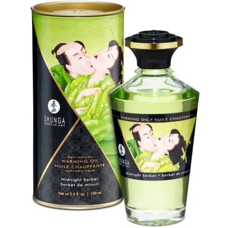 Shunga - Aceite Masaje Efecto Calor Sabor Sorbete De Medianoche 100 Ml de Shunga Oils | Piumer