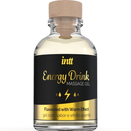 Gel De Masaje Con Sabor A Bebida Energetíca Y Efecto Calor de Intt Massage & Oral Sex | Piumer