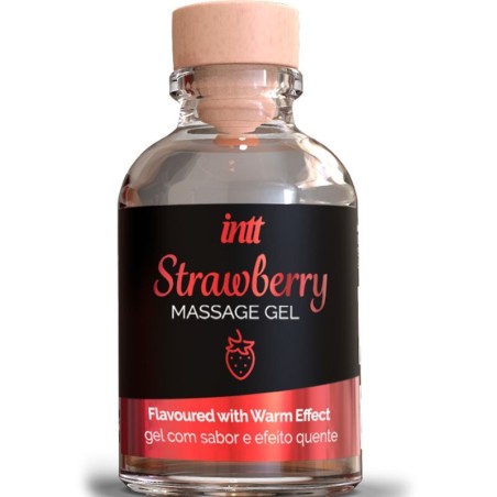 Gel De Masaje Sabor A Fresa Efecto Calor de Intt Massage & Oral Sex | Piumer