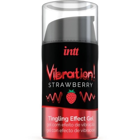 Intt - Potente Estimulante Íntimo Gel Vibrador Liquido Fresa 15 Ml de Intt Unisex Arousal Gel | Piumer