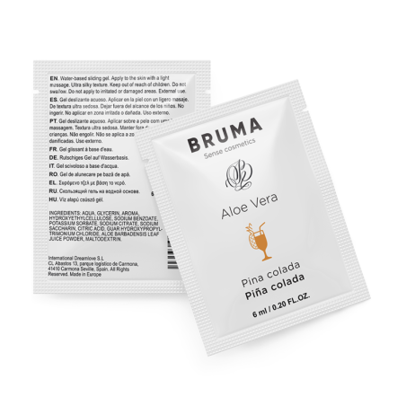 6 Ml Gel Deslizante Con Aloe Vera Sabor A Piña Colada de Bruma | Piumer