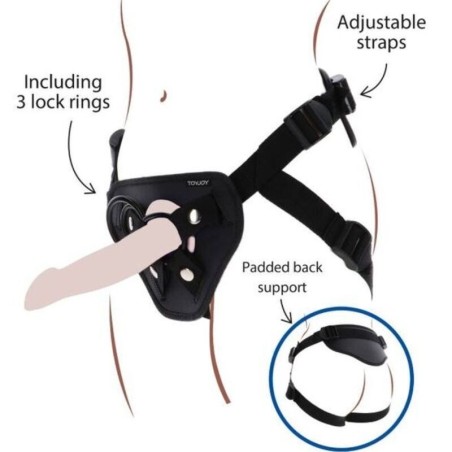 Strap-On Deluxe Harnés Negro de Get Real | Piumer