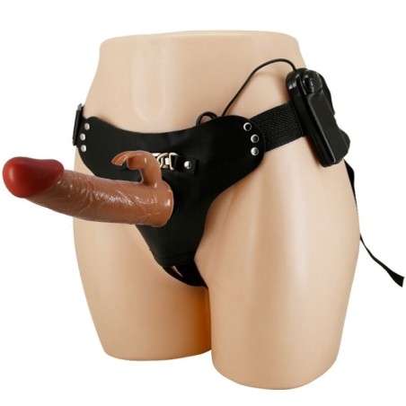 Marion Harness Briefs Universal Con Dildo Vibración 19 Cm Mulato de Pretty Love | Piumer