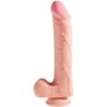 Pene Realístico 3D Con Testículos 24.8 Cm Natural de King Cock | Piumer