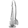 Clear Dildo Con Testículos 19 Cm Transparente de King Cock | Piumer