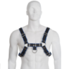 Arnés Cuero Azul Y Negro Chest Bulldog de Leather Body | Piumer