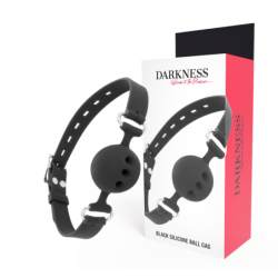 Darkness - Mordaza Transpirable Silicona Negro de Darkness Bondage | Piumer