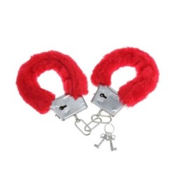 Esposas Metal Forradas Rojo de Diablo Picante | Piumer