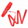 Kink - Collar Con Correa 116 Cm Fino Rojo Ajustable 32-50 Cm X 8 Cm de Kink Collar & Gag | Piumer