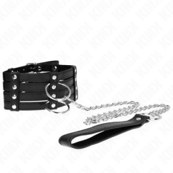 Kink - Collar Con Correa 65 Cm Estilo Sub Ajustable 35-51 Cm X 7 Cm de Kink Collar & Gag | Piumer