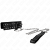 Kink - Collar Con Correa 65 Cm Con Tachuelas Plateadas Modelo 1 Ajustable 36-43 Cm X 5 Cm de Kink Collar & Gag | Piumer