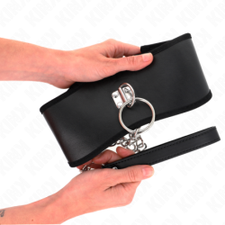 Kink - Collar Con Correa 65 Cm Ancho Negro Ajustable 40-55 Cm X 10 Cm de Kink Collar & Gag | Piumer