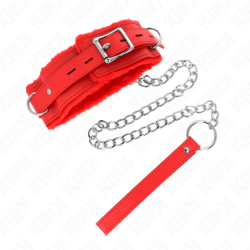 Kink - Collar Con Correa 65 Cm Con Restricciones Rojo Ajustable 36-42 Cm X 5.5 Cm de Kink Collar & Gag | Piumer