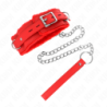 Kink - Collar Con Correa 65 Cm Con Restricciones Rojo Ajustable 36-42 Cm X 5.5 Cm de Kink Collar & Gag | Piumer