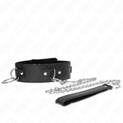 Kink - Collar Con Correa 65 Cm 3 Anillos Modelo 2 Ajustable 36-43 Cm X 5 Cm de Kink Collar & Gag | Piumer