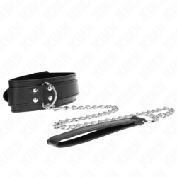 Kink - Collar Con Correa 65 Cm Hebillas Plateadas Ajustable 33-46 Cm X 5.5 Cm de Kink Collar & Gag | Piumer
