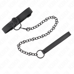 Kink - Collar Con Correa 65 Cm Oscuro Ajustable 37-54 Cm X 3 Cm de Kink Collar & Gag | Piumer