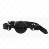 Kink - Mordaza 55 X 2 Cm De Bola 5 Cm De Silicona Completa Talla L Negro Ajustable 35-51 Cm de Kink Collar & Gag | Piumer