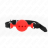 Kink - Mordaza 55 X 2 Cm De Bola 4.5 Cm De Silicona Completa Talla M Rojo Ajustable 35-51 Cm de Kink Collar & Gag | Piumer