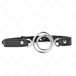 Kink - Mordaza Con Múltiples Juntas Tóricas 5 Cm Negro 63 X 2.5 Cm de Kink Collar & Gag | Piumer
