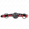 Kink - Mordaza De Bola 4.5 Cm De Polipiel Brillante 63.5 X 2 Cm Ajustable 41 X 59 Cm de Kink Collar & Gag | Piumer