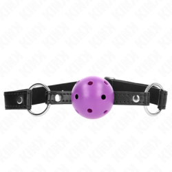 Kink - Mordaza De Bola 4.5 Cm Morado Dura Hueca 63.5 X 2 Cm de Kink Collar & Gag | Piumer
