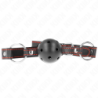 Kink - Mordaza De Bola 4.5 Cm Negra Dura Hueca Modelo 2 65 X 2.5 Cm de Kink Collar & Gag | Piumer