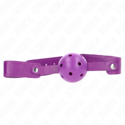 Kink - Mordaza De Bola 4.5 Cm Transpirable Morado 65 X 2.5 Cm de Kink Collar & Gag | Piumer
