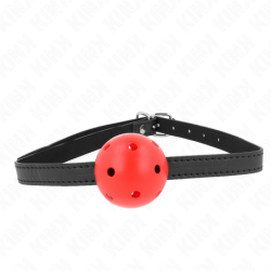 Kink - Mordaza De Bola 4.5 Cm Transpirable Simplicity Rojo 62 X 1.5 Cm de Kink Collar & Gag | Piumer