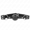 Kink - Mordaza De Bola 4 Cm Suave Y Sólida Con Correa De Polipiel 62 X 2.5 Cm Ajustable 42-58 Cm de Kink Collar & Gag | Piumer