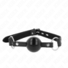 Kink - Mordaza De Bola 4 Cm Tpe Con Candado Negro 60 X 2 Cm de Kink Collar & Gag | Piumer