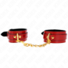 Kink - Muñequeras Joanna Angel Rojo Ajustable Con Cadena Dorado 16.5-26 Cm X 4 Cm de Kink Wrist Restraint | Piumer