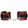 Kink - Muñequeras Cortas De Encaje Terciopelo Y Unión De Nylon Rojo/Negro 23 X 6.5 Cm de Kink Wrist Restraint | Piumer
