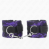 Kink - Muñequeras Cortas De Encaje Terciopelo Y Unión De Nylon Violeta/Negro 23 X 6.5 Cm de Kink Wrist Restraint | Piumer