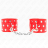 Kink - Muñequeras Con Cierre A Presión Lleno De Tachuelas Ajustable Rojo 19-24 Cm X 5.5 Cm de Kink Wrist Restraint | Piumer