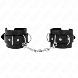 Kink - Muñequeras Con 3 Anillas En D Ajustable Negro 17.5-25 Cm X 6 Cm de Kink Wrist Restraint | Piumer