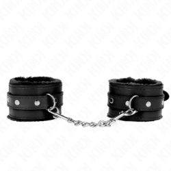 Kink - Muñequeras Forradas Premium Negro Con Correa Negro Ajustable 17-29 Cm X 6 Cm de Kink Wrist Restraint | Piumer