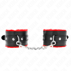 Kink - Muñequeras Forradas Premium Rojo Con Correa Negro Ajustable 17-29 Cm X 6 Cm de Kink Wrist Restraint | Piumer