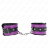 Kink - Muñequeras Forradas Premium Negro Con Correa Violeta / Negro Ajustable 17-29 Cm X 6 Cm de Kink Wrist Restraint | Piumer