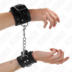 Kink - Muñequeras Forradas Negro Con Correa Negro Ajustable 20-29 Cm X 5.5 Cm de Kink Wrist Restraint | Piumer